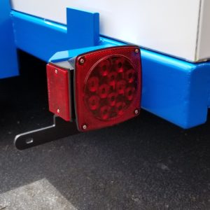 trailer tail lights and license plate mount